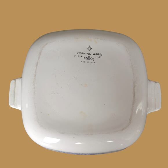 Vintage 1980s Corning Ware Blue Cornflower 1 QT Casserole Dish P-1-B - Picture 5 of 6